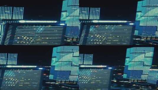 福建福州城市夜景灯光竖屏航拍高清在线视频素材下载