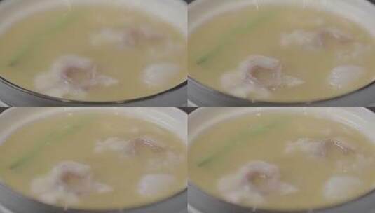 鱼肉汤粥美食LOG高清在线视频素材下载