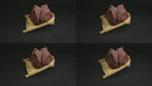 黑米粑粑美食高清在线视频素材下载
