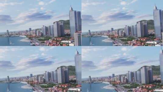 三维海岸线城市规划片03高清在线视频素材下载