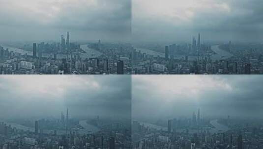 上海黄浦江航拍全景高清在线视频素材下载
