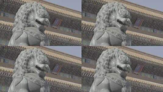 故宫铜狮高清在线视频素材下载
