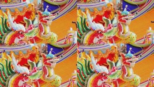 厦门闽南传统嵌瓷艺术特写高清在线视频素材下载