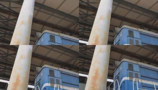 【镜头合集】东方列车蓝色火车铁路东方号高清在线视频素材下载
