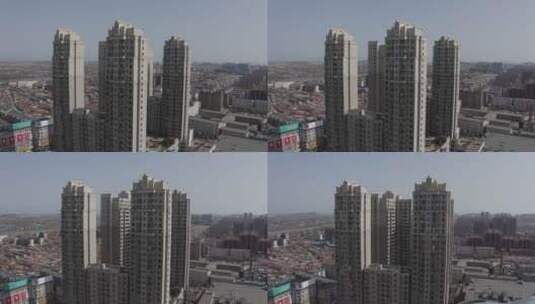 4K城市高楼小区建筑dlog素材高清在线视频素材下载