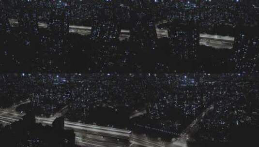 上海深夜万家灯火高清在线视频素材下载