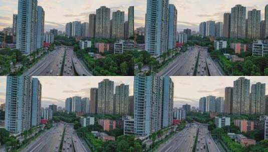 重庆鹅公岩大桥轻轨航拍高清在线视频素材下载