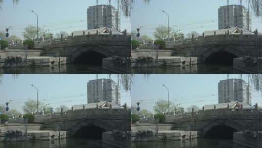 北京什刹海石桥旅游风景名胜高清在线视频素材下载