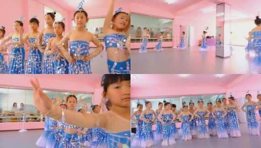 小女孩练舞 儿童舞蹈高清在线视频素材下载