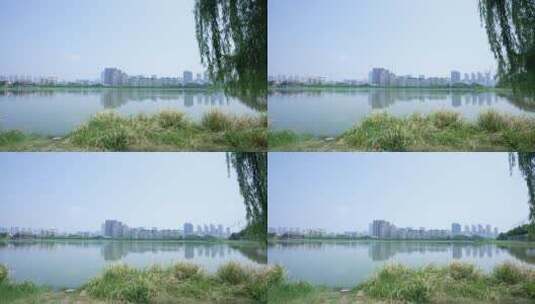 武汉南湖幸福湾水上公园高清在线视频素材下载
