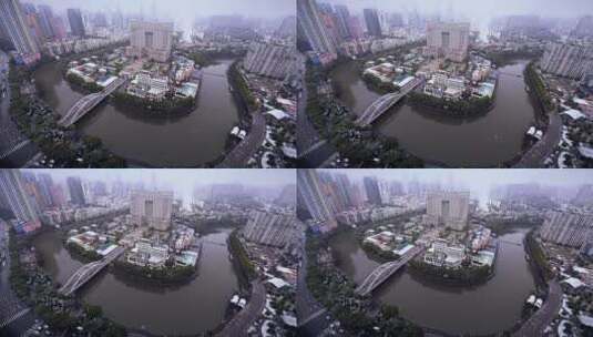 中国城市航拍，和这座城市单独约会的时间高清在线视频素材下载