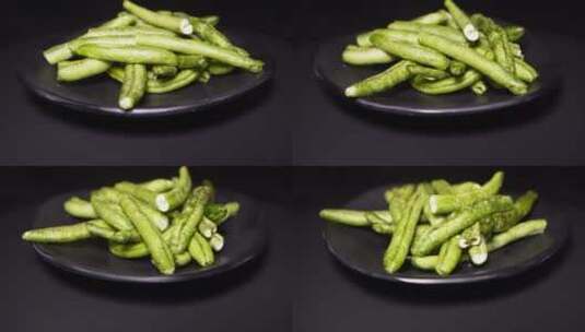 豆角干豇豆干脱水蔬菜冻干豆角高清在线视频素材下载