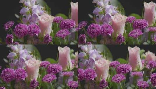 彩色花朵的特写镜头高清在线视频素材下载