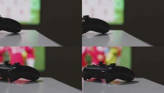 视频游戏控制器运动游戏在屏幕上的特写镜头背景高清在线视频素材下载