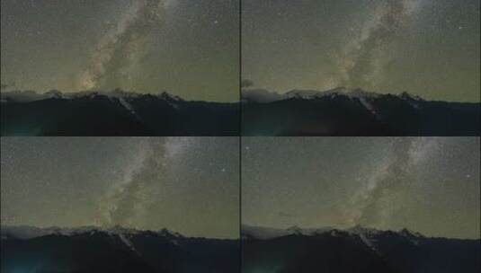 梅里雪山银河流星高清在线视频素材下载