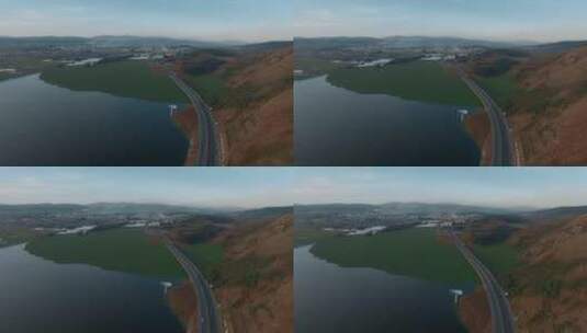 云南旅游风光视频跨越高原湿地高速公路高清在线视频素材下载