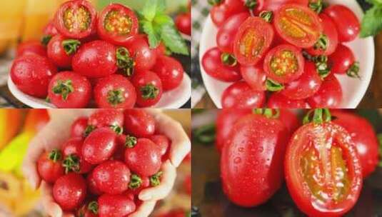 圣女果 小番茄  小西红柿 千禧圣女果高清在线视频素材下载