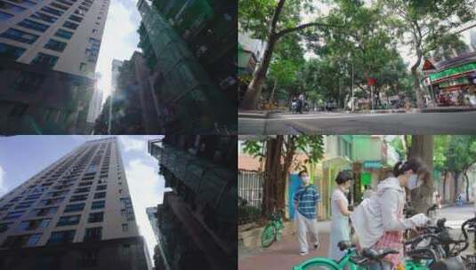 广州城中村老旧小区高清在线视频素材下载