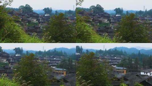 贵州人文 人物生活 居住地特色建筑高清在线视频素材下载