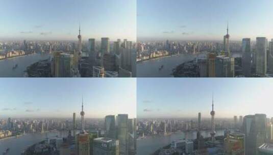 上海陆家嘴清晨高清在线视频素材下载