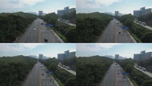 美丽深圳沙河西路城市生态高清在线视频素材下载