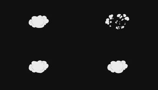 4kMG二维动画卡通喜气云朵烟雾元素素材 (2)高清在线视频素材下载