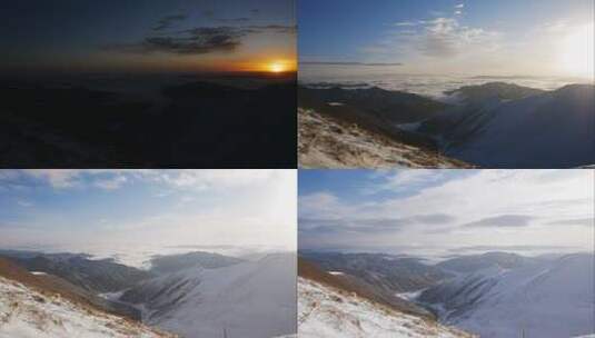 4K西藏海拔5200日出云海延时2高清在线视频素材下载