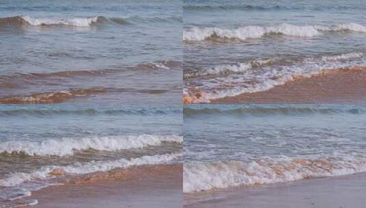 海浪冲向沙滩高清在线视频素材下载