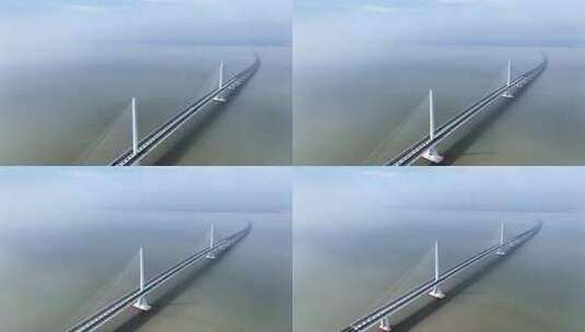 上海长江大桥 长兴岛 大桥 跨海大桥高清在线视频素材下载