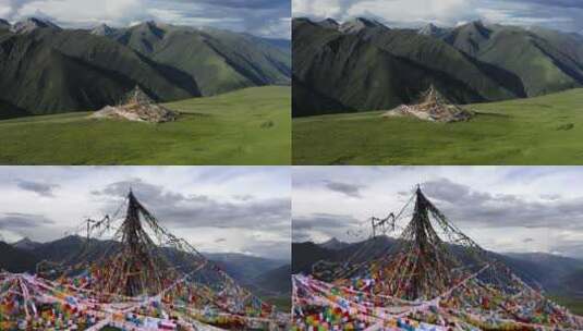 西藏经幡高清在线视频素材下载