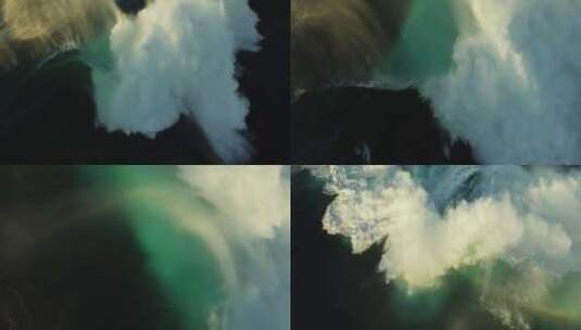 大海海浪翻滚阳光浪花海水海风高清在线视频素材下载