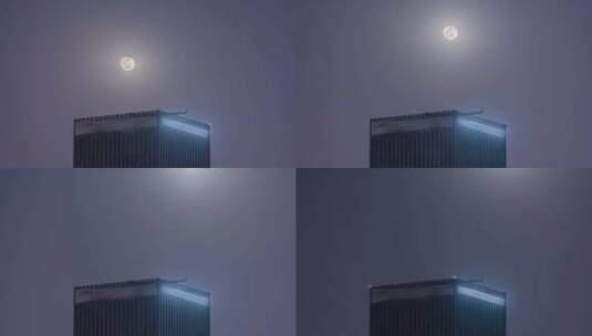 月亮月球移动轨迹延时摄影高清在线视频素材下载
