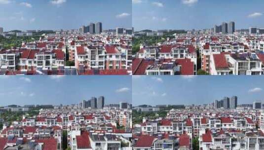 安徽六安金寨县城市风光航拍高清在线视频素材下载