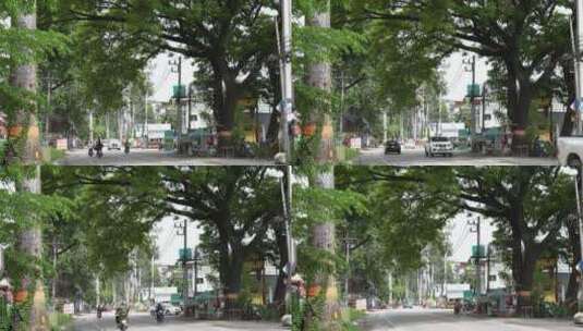 泰国清迈曼谷城市郊外郊区车辆汽车道路高清在线视频素材下载