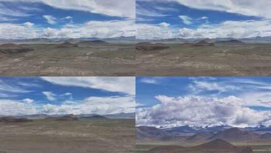 航拍西藏佩枯错雪山云海风光高清在线视频素材下载