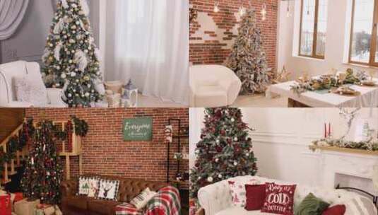 圣诞树装饰高清在线视频素材下载