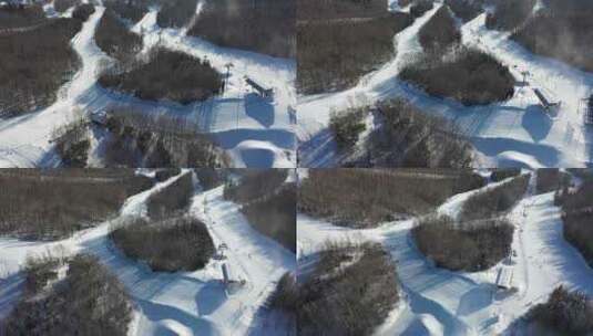 冬季 滑雪场 航拍-6高清在线视频素材下载
