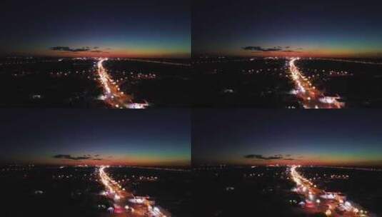 城市夜景航拍万家灯火高清在线视频素材下载