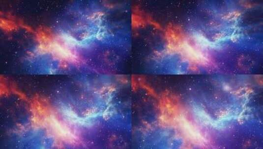 太空宇宙背景中的星云和星系高清在线视频素材下载