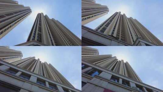 城市的高楼大厦特写空镜头高清在线视频素材下载