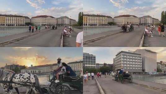 欧洲街道马车高清在线视频素材下载