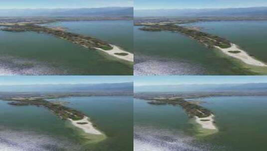 大理洱海海舌公园航拍风光高清在线视频素材下载