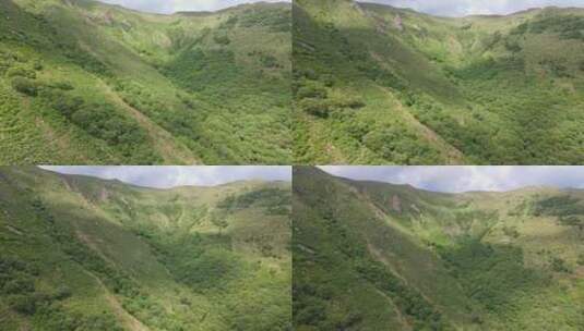 北京门头沟灵山自然风景区东灵山航拍高清在线视频素材下载