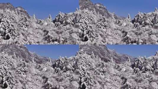秦岭山脉冬季雪景高清在线视频素材下载