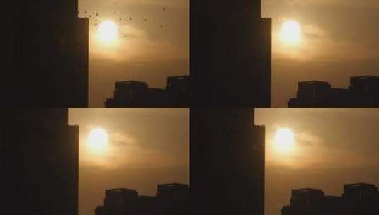 日落西山太阳下山摄影长焦特写高清在线视频素材下载