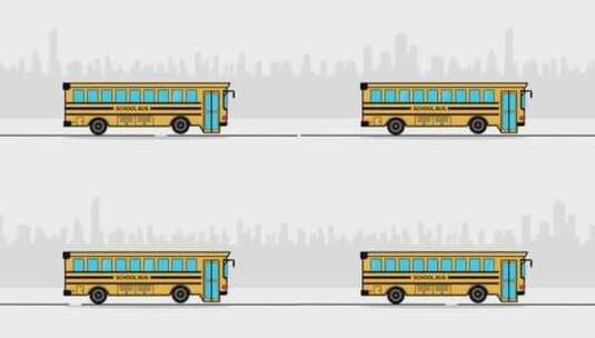 4K校车动画视频高清在线视频素材下载