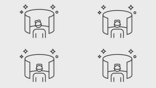 动画VR设备图标高清在线视频素材下载