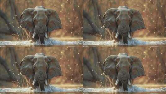 森林大象4K高清在线视频素材下载