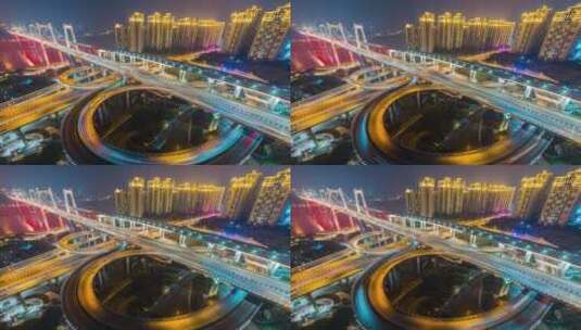 8K重庆鹅公岩大桥夜景高清在线视频素材下载