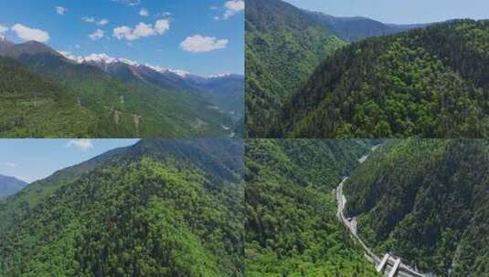 高原高山森林雪山航拍高清在线视频素材下载